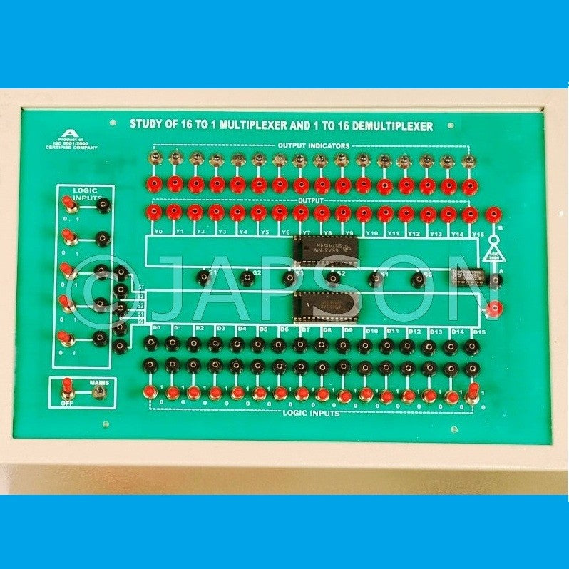Study of 16 To 1 Line Multiplexer & Line Demultiplexer Experiment Apparatus Study of 16 To 1 Line Multiplexer & Line Demultiplexer Experiment Apparatus